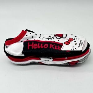 Sanrio Hello Kitty No-Shows Women’s Socks - 5 pairs (Black/Red/White)